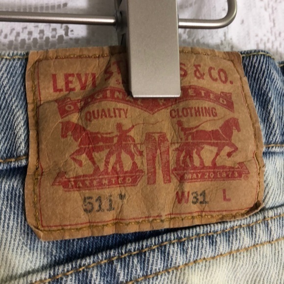 Levi’s 511 bleach distressed shorts W 31 - Picture 4 of 4